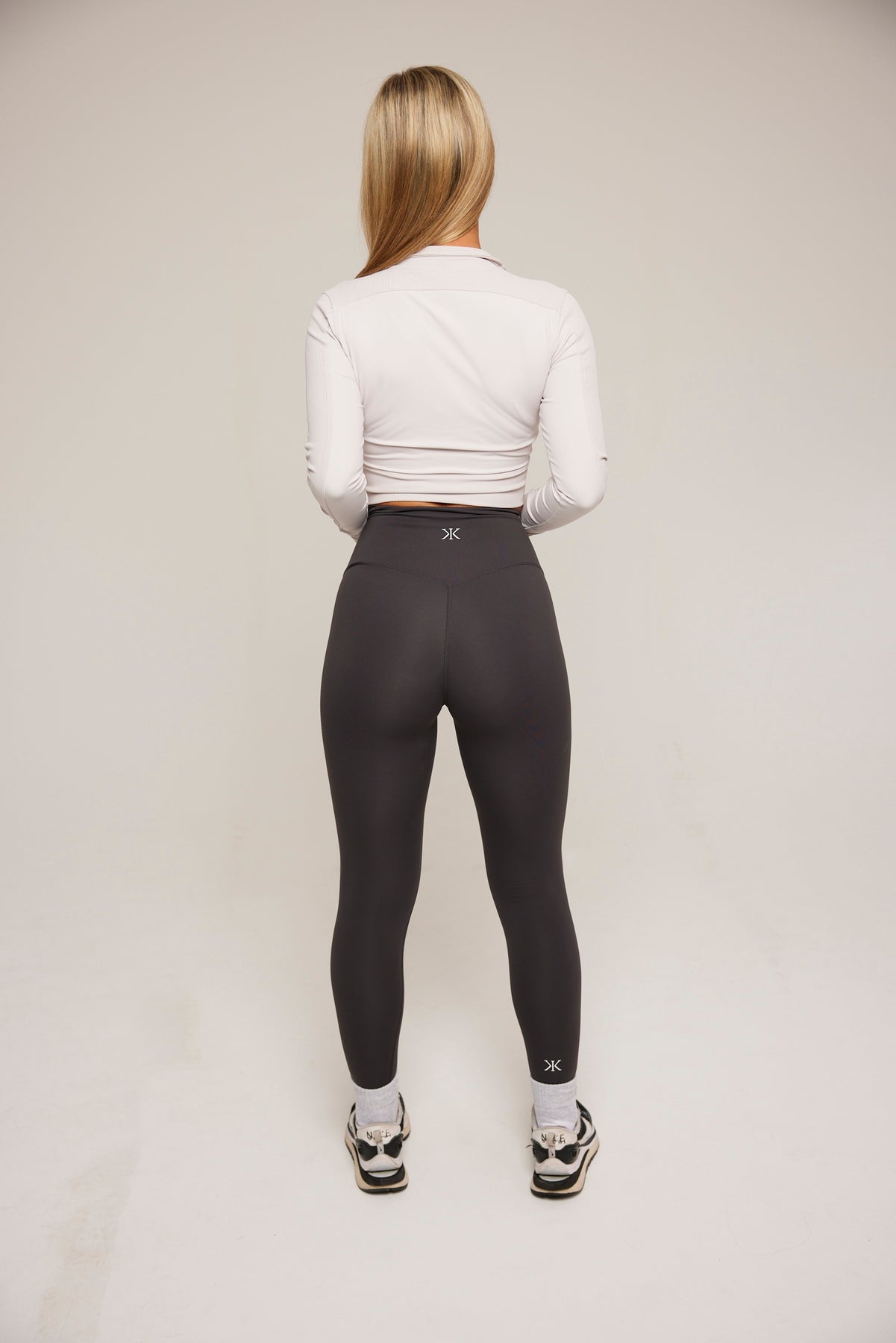 Ideology Gradient Leggings (Charcoal top to grayish bottom) Size S